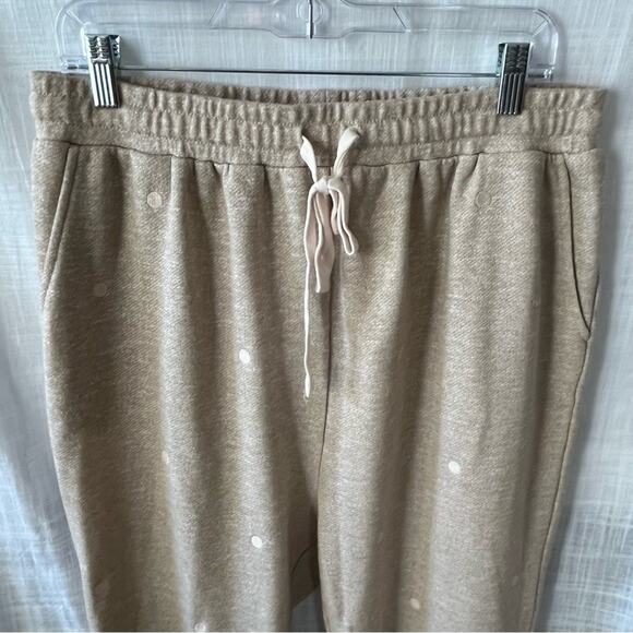 Tea & Rose Women’s Tan Sweatpants With Polka Dots Size 1X - Picture 2 of 11